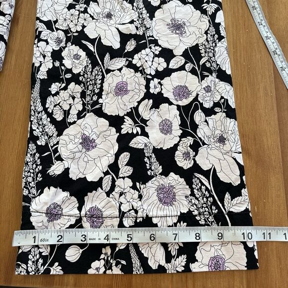 Anthropologie Maeve The Colette Black Floral Print Wide Leg Pants Size 27 - Picture 15 of 15